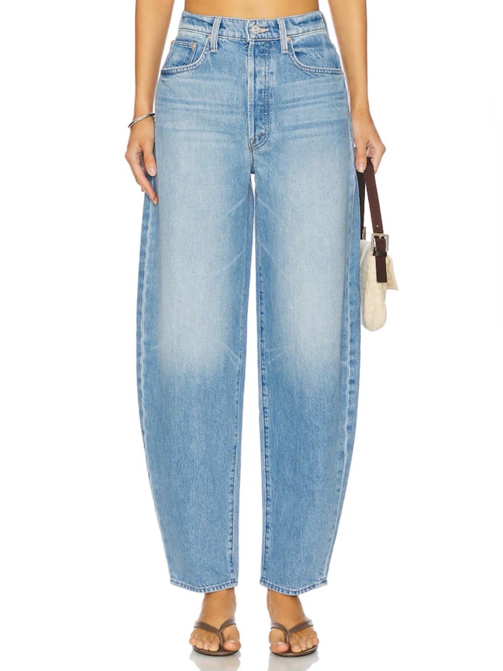 Mother Denim The Fangirl Button Skimp Cuff Blinded By The Light 29 Blue $298
